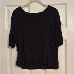GAP Black Boxy 3/4 Sleeve Blouse